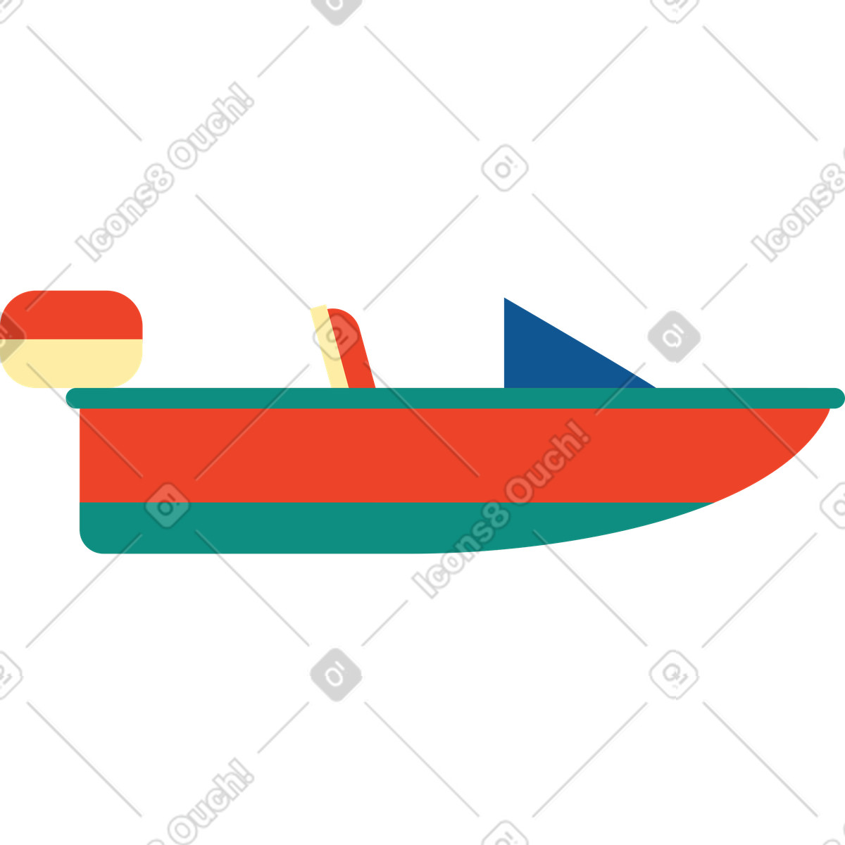 Ilustración Barco en estilo Polar a descargar en PNG y SVG