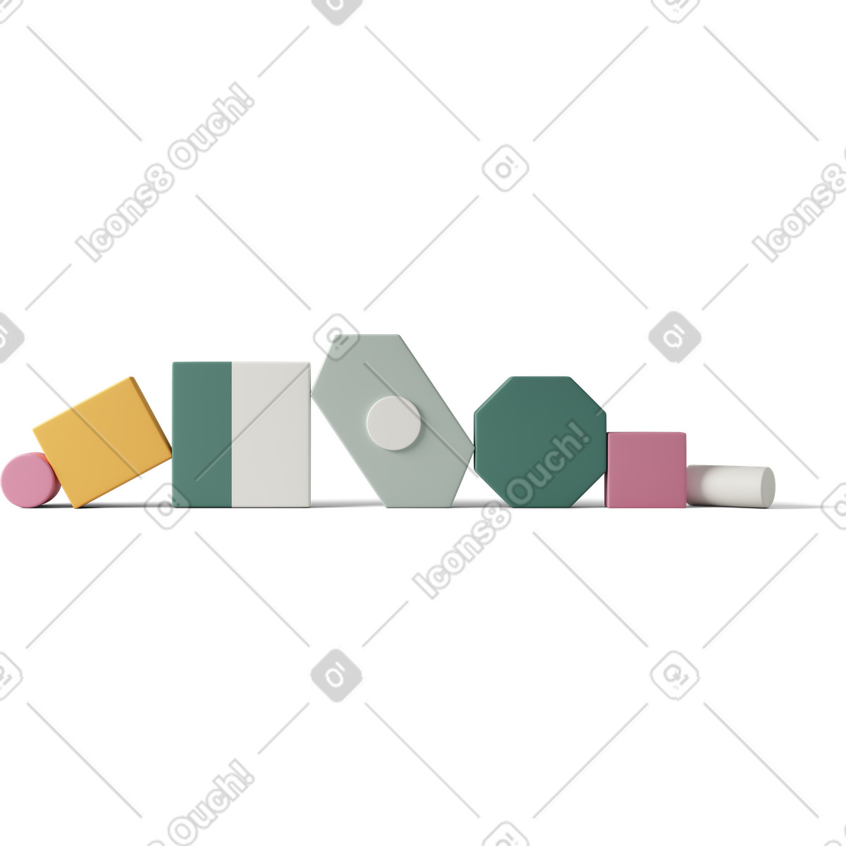 Иллюстрация Geometric shapes в стиле 3D Casual life — скачать в форматах PNG, SVG