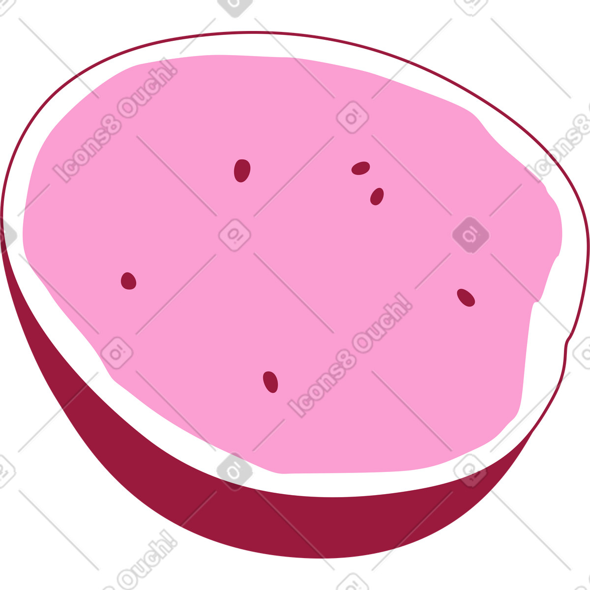 Metà dell'anguria illustrazione in stile Storyline scarica in PNG, SVG