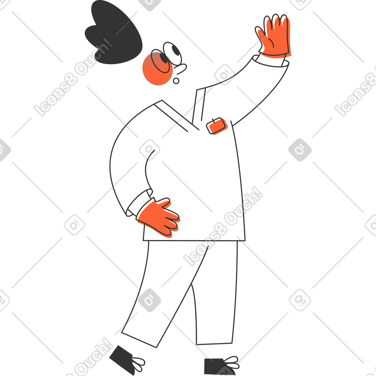 Crayon スタイルの 医師 のイラストをPNG、SVG形式でダウンロード