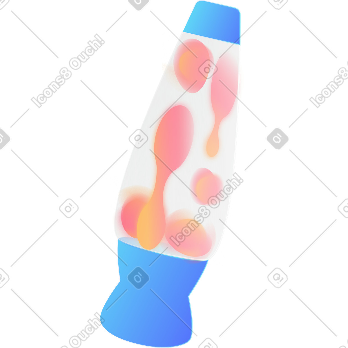Ilustración Lámpara de lava en estilo Morphis a descargar en PNG y SVG