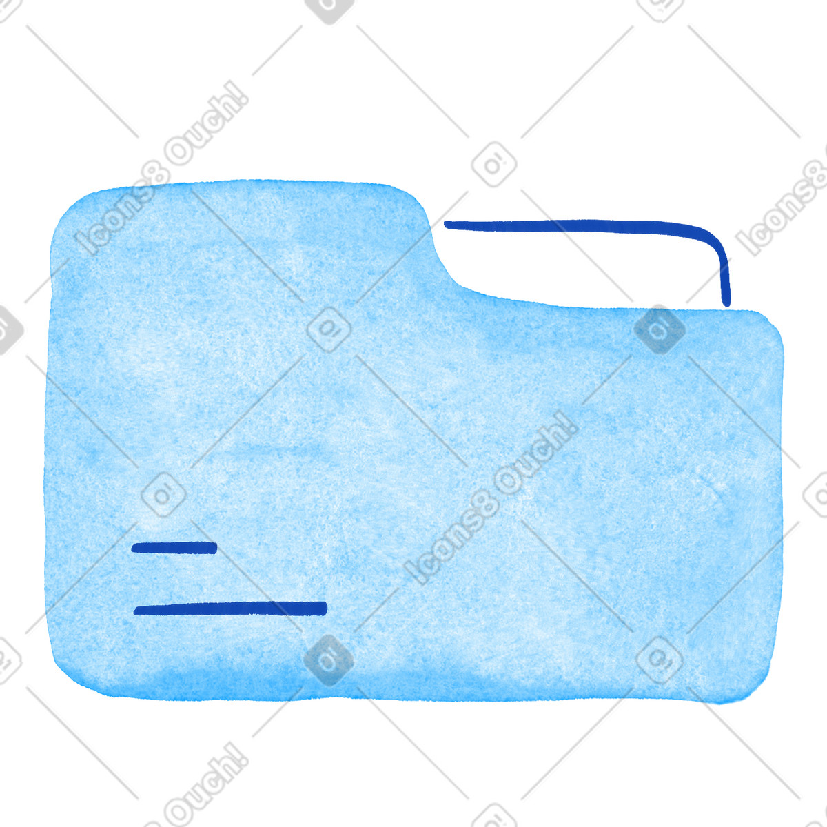 Tint スタイルの Folder icon simple blue document directory symbol for organization のイラストをPNG、SVG形式でダウンロード