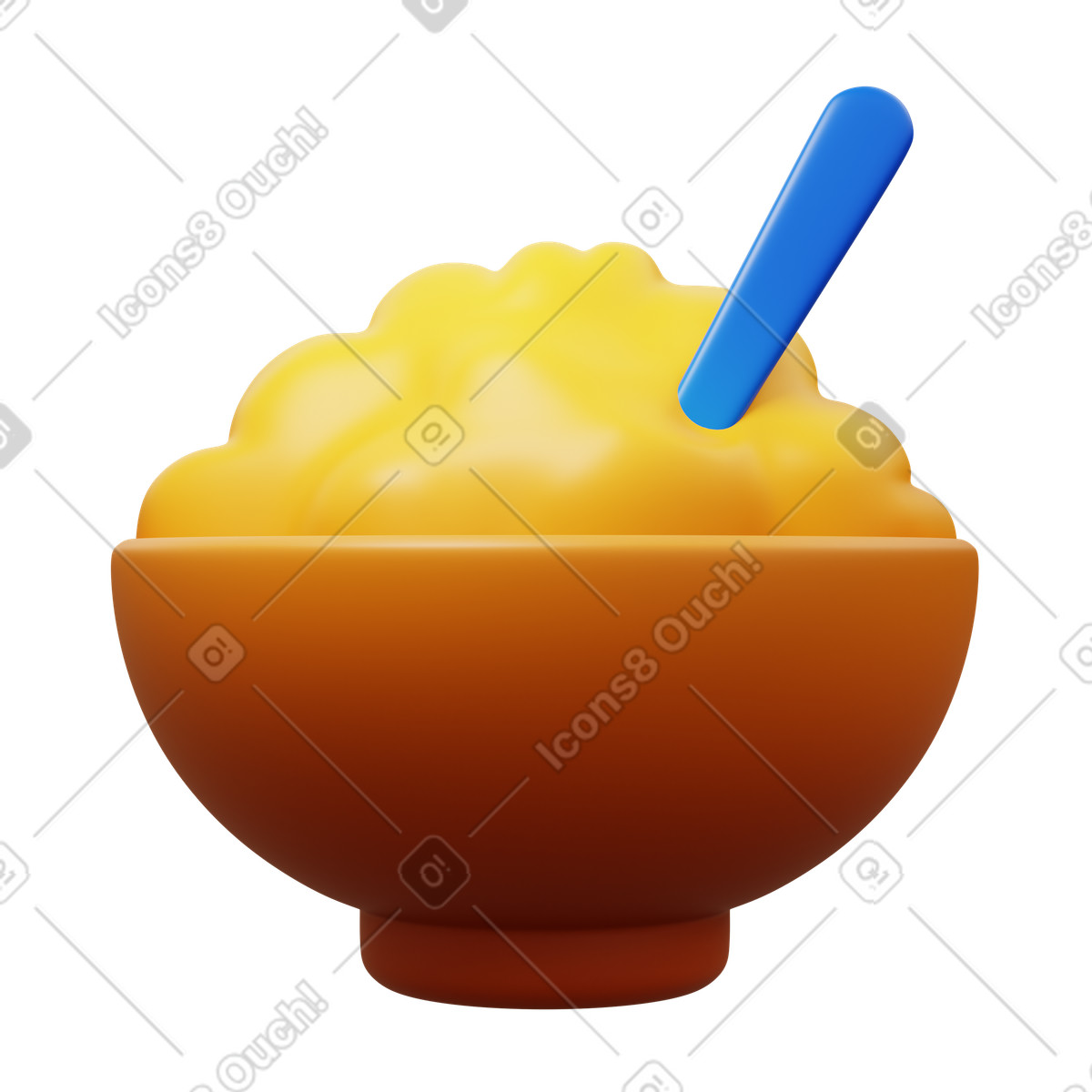 Ilustração de Porridge em no estilo 3D Fluency para baixar em PNG, SVG