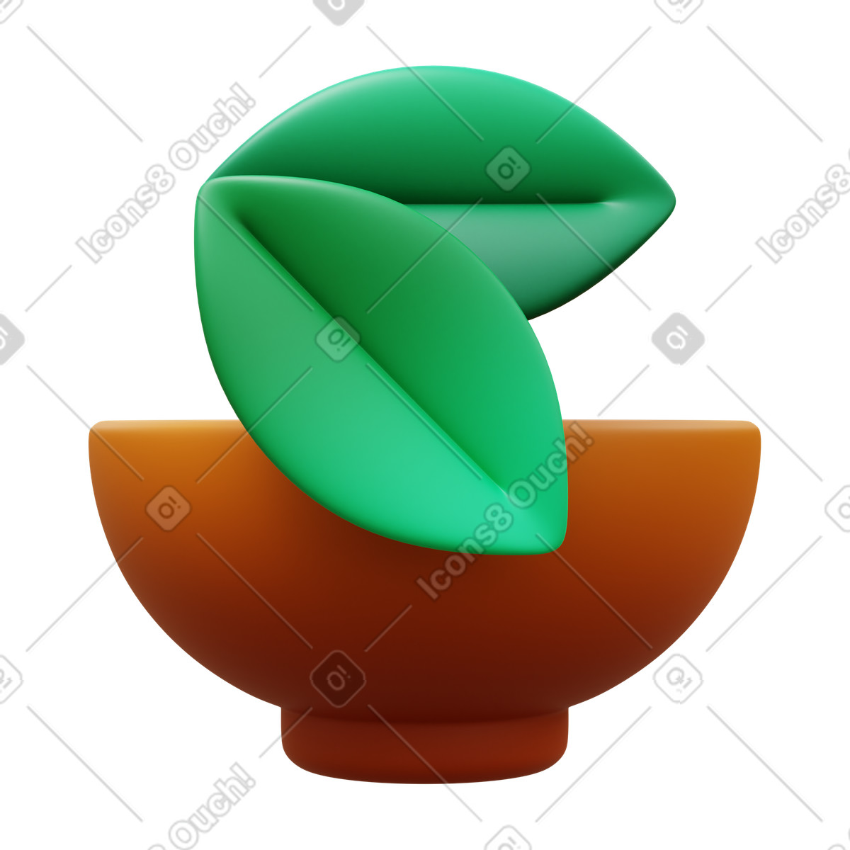 Vegan food illustrazione in stile 3D Fluency scarica in PNG, SVG