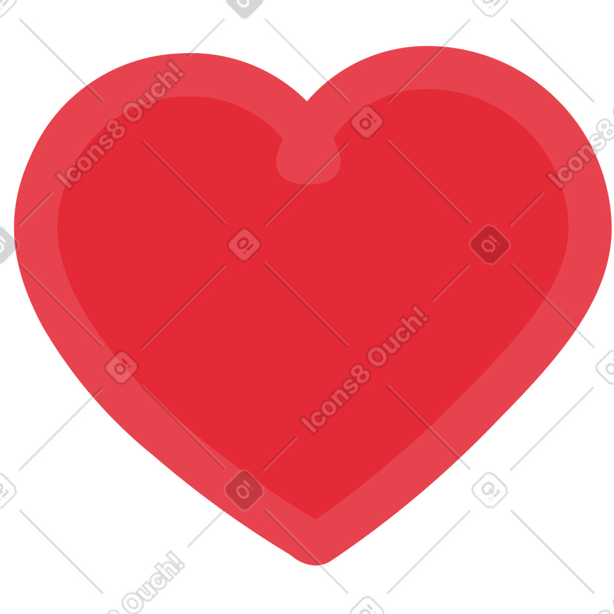 Ilustração de Red and pink heart em no estilo Stripy para baixar em PNG, SVG