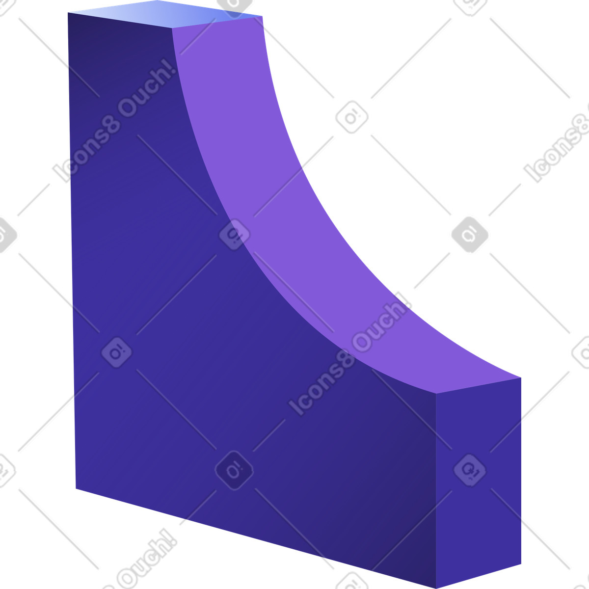Illustration Figure géométrique volumétrique dans le style Levels à télécharger aux formats PNG, SVG