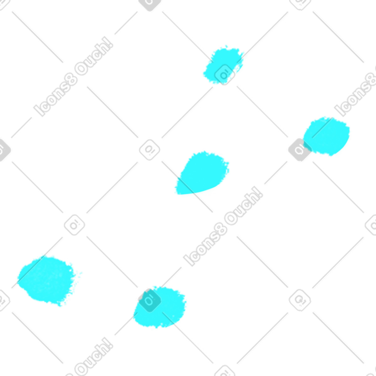 Ilustración Blue five dots en estilo Inky a descargar en PNG y SVG