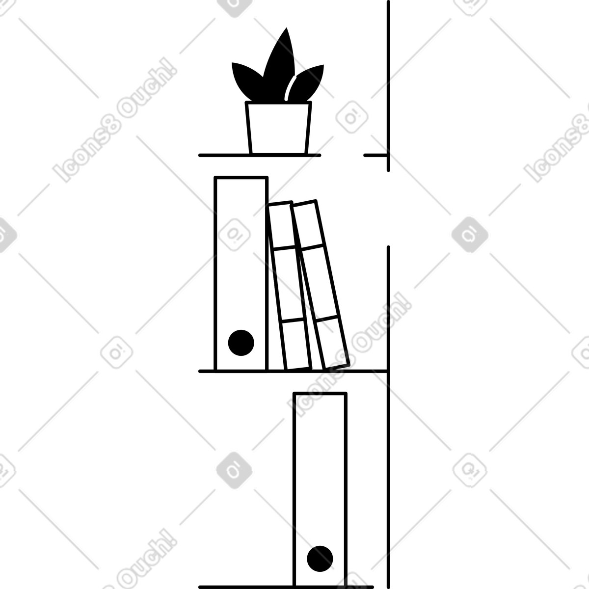 Weekday スタイルの ファイルフォルダーの棚を開く のイラストをPNG、SVG形式でダウンロード