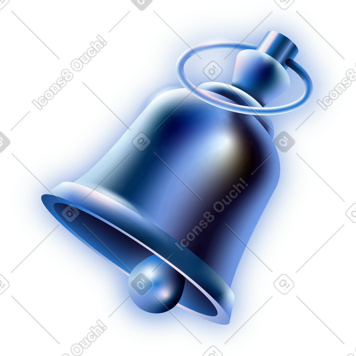 Bell illustration in Dimension style download in PNG, SVG
