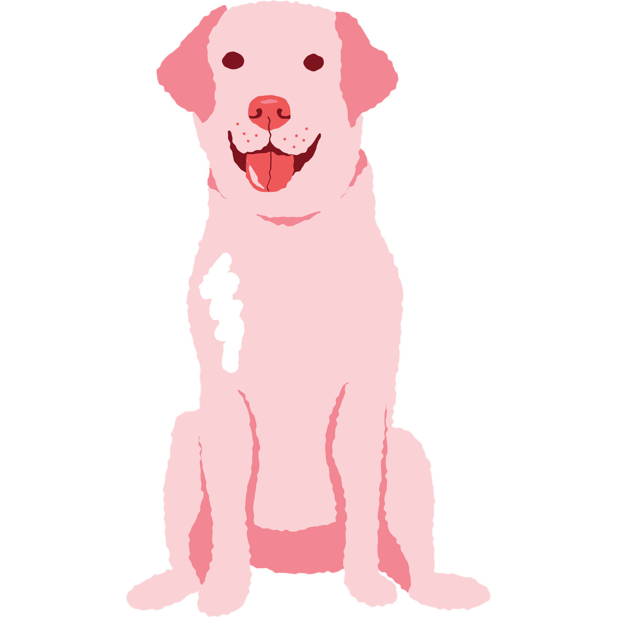 Ilustración Sitting dog en estilo Cherry a descargar en PNG y SVG
