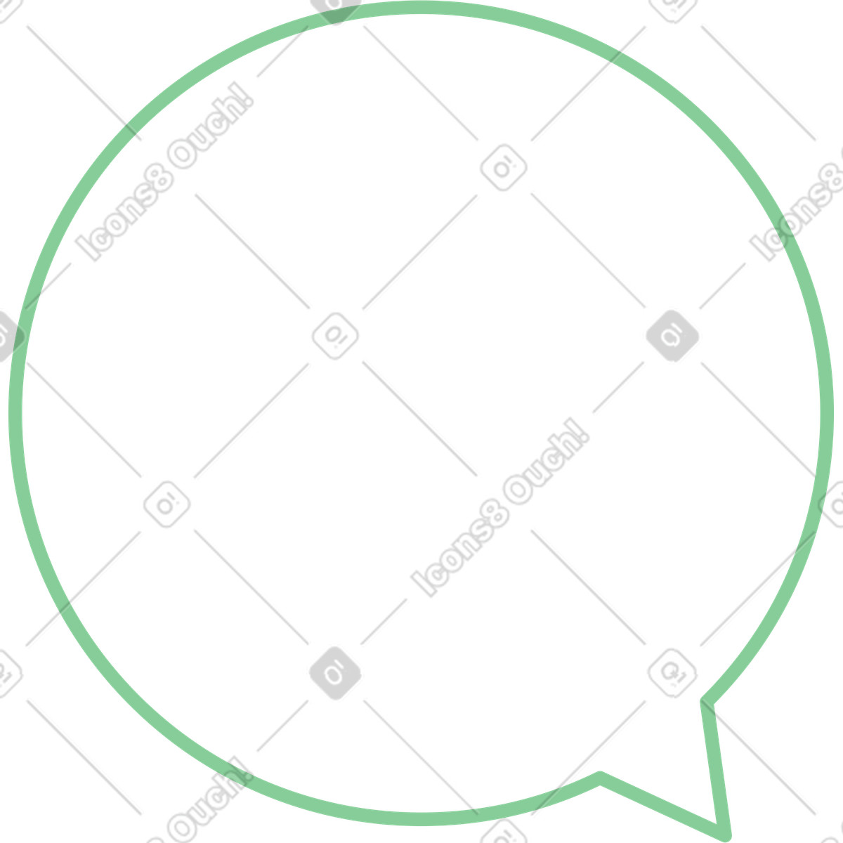 Illustration Bulle de dialogue ligne ronde dans le style Florid à télécharger aux formats PNG, SVG