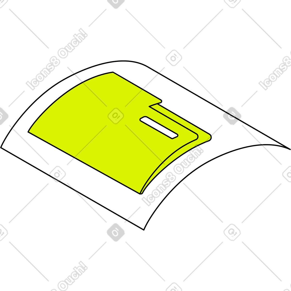 Foglio con una cartella illustrazione in stile Isometric scarica in PNG, SVG