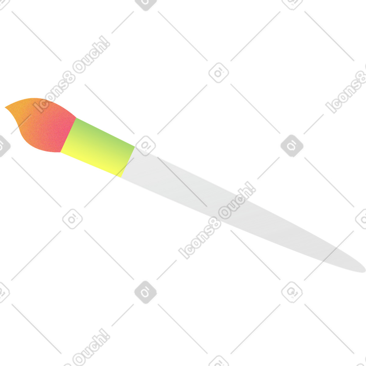 Ilustración Cepillo de pintura en estilo Morphis a descargar en PNG y SVG