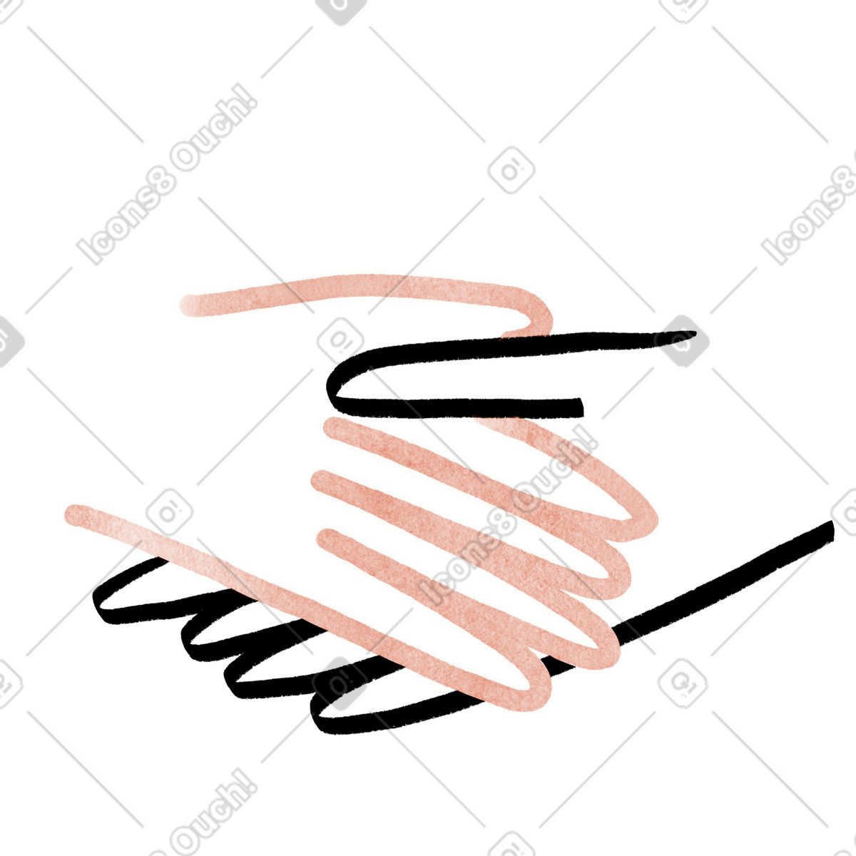 Ilustración animada Apretón de manos simple dibujado a mano, acuerdo comercial y asociación, trato cooperación exitosos en estilo Hand-drawn animation descargar en GIF, Lottie (JSON), AE