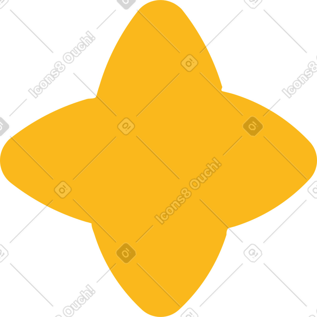 Yellow abstract star for decoration illustrazione in stile Flame scarica in PNG, SVG