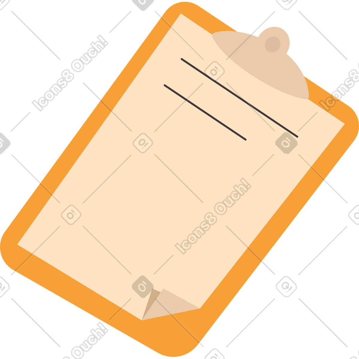 Ilustración Portapapeles con documento en estilo Dizzy a descargar en PNG y SVG