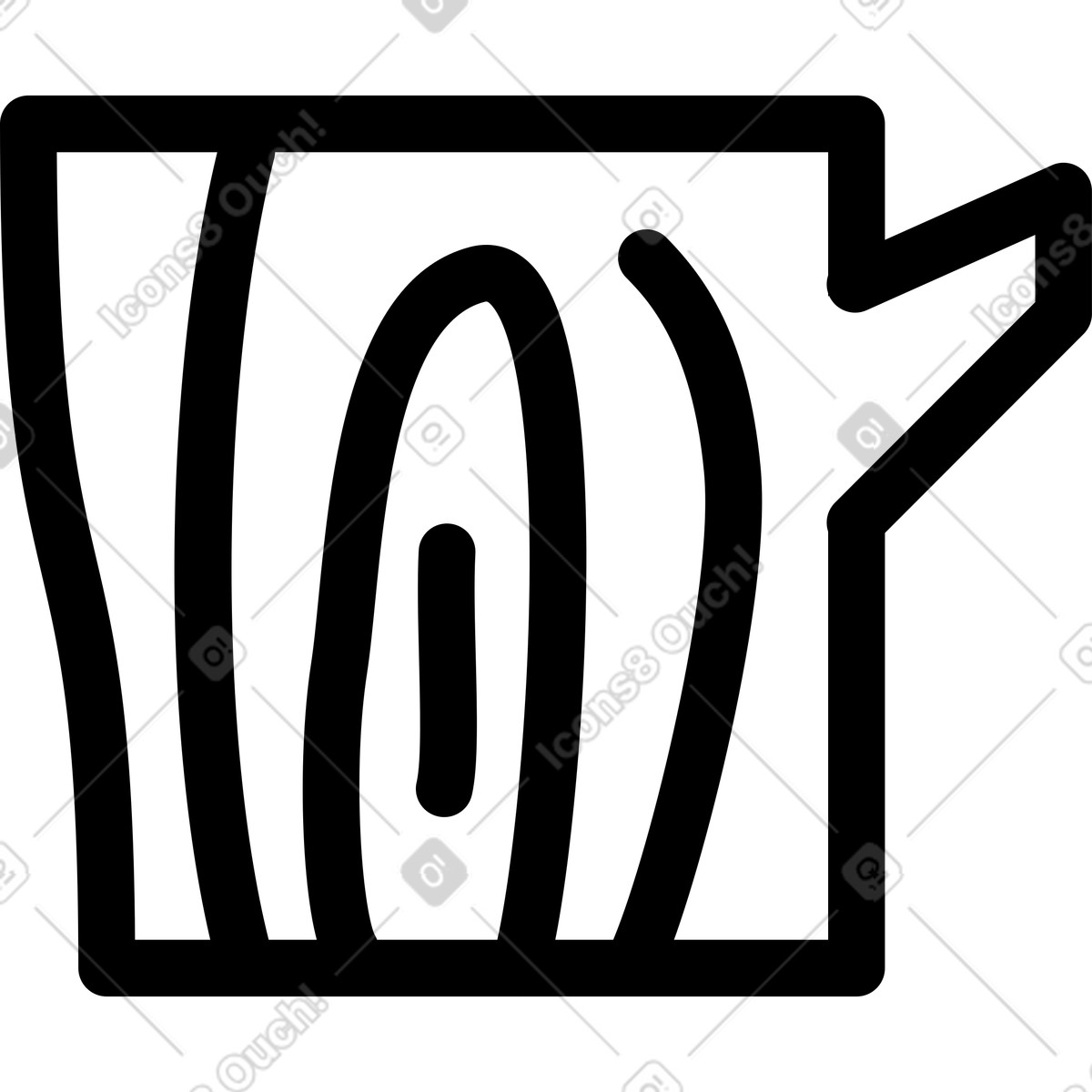Log with knot illustration in Transistor style download in PNG, SVG