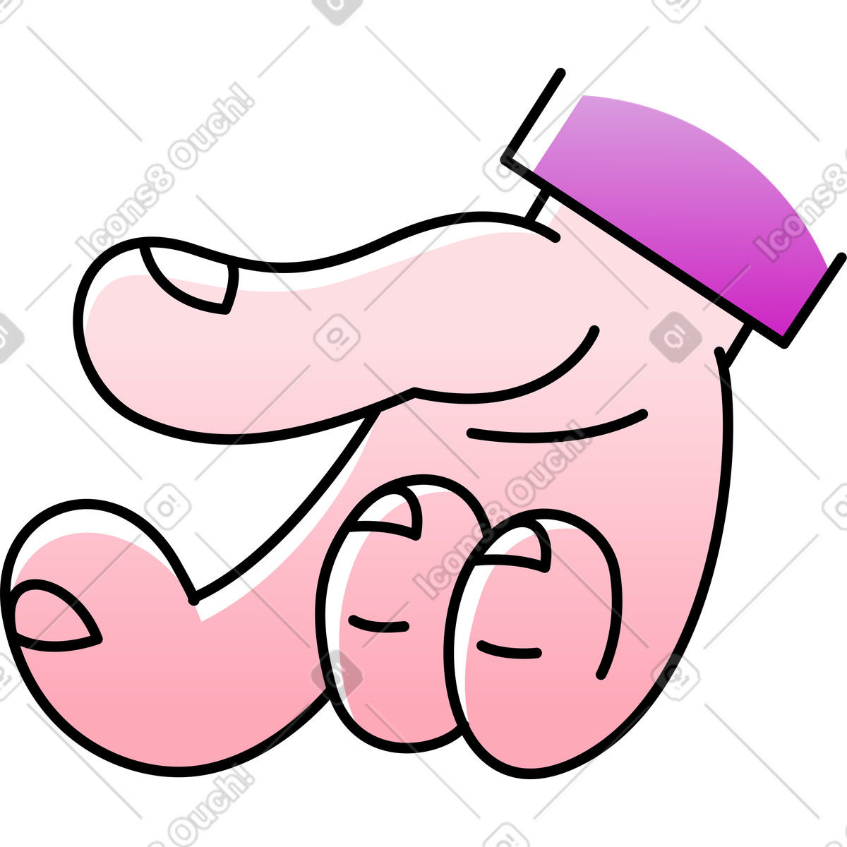 Hand holding something illustration in Pocus style download in PNG, SVG