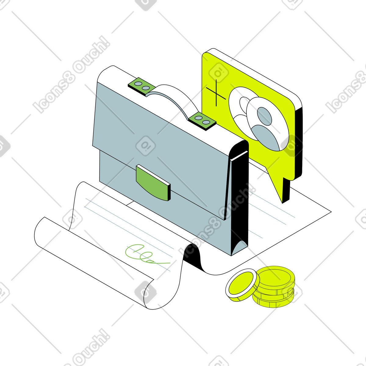 Illustration Augmenter ses revenus grâce à un programme d'affiliation dans le style Isometric télécharger aux formats PNG, SVG