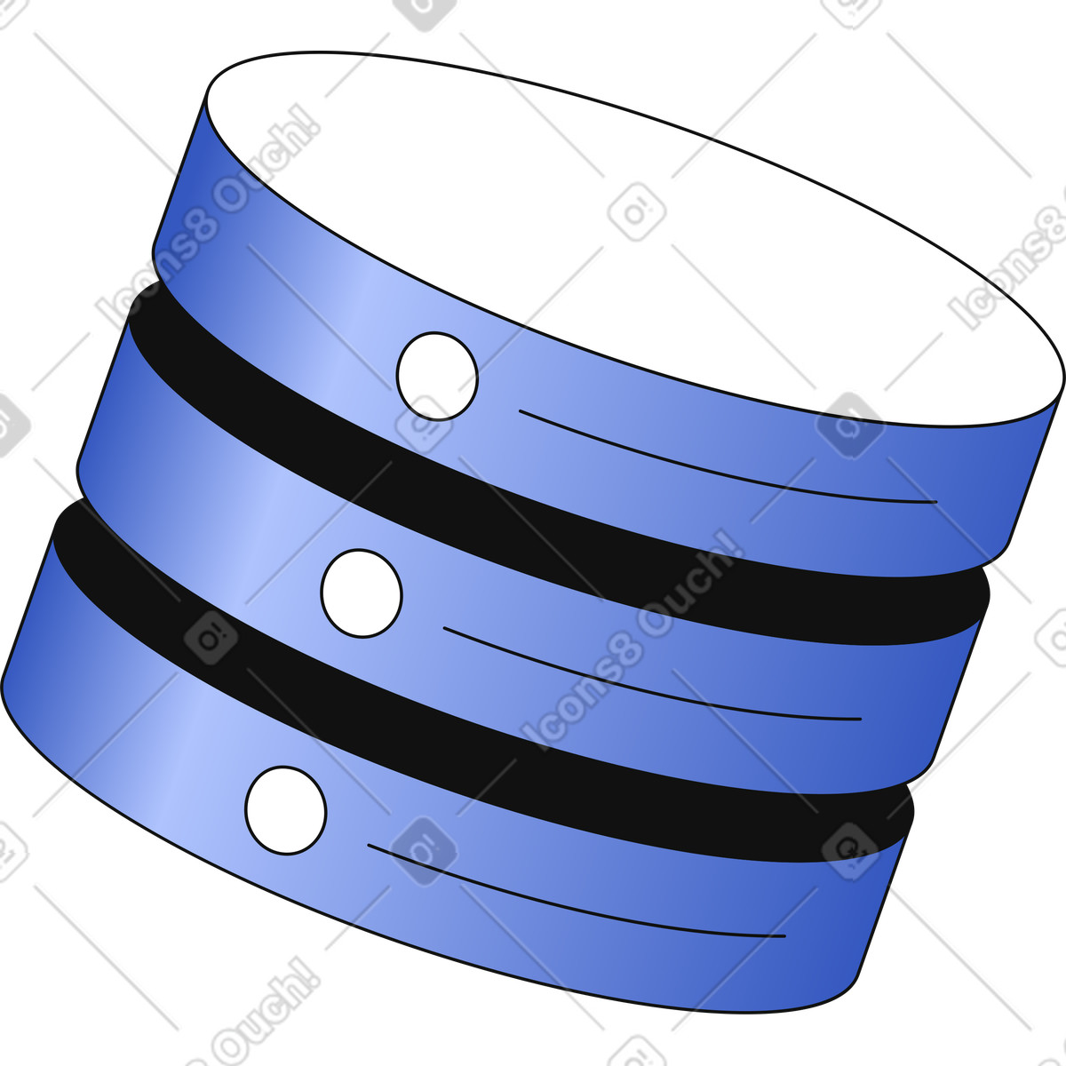 Round server illustration in Techny style download in PNG, SVG