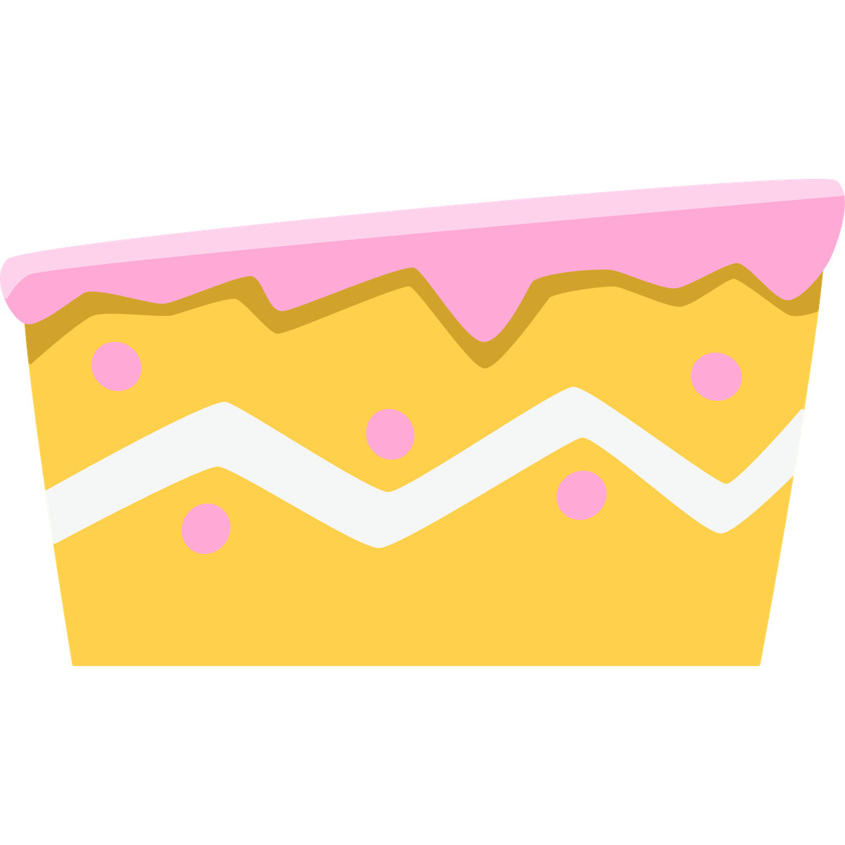Illustration Cake with pink cream dans le style Bouncy à télécharger aux formats PNG, SVG