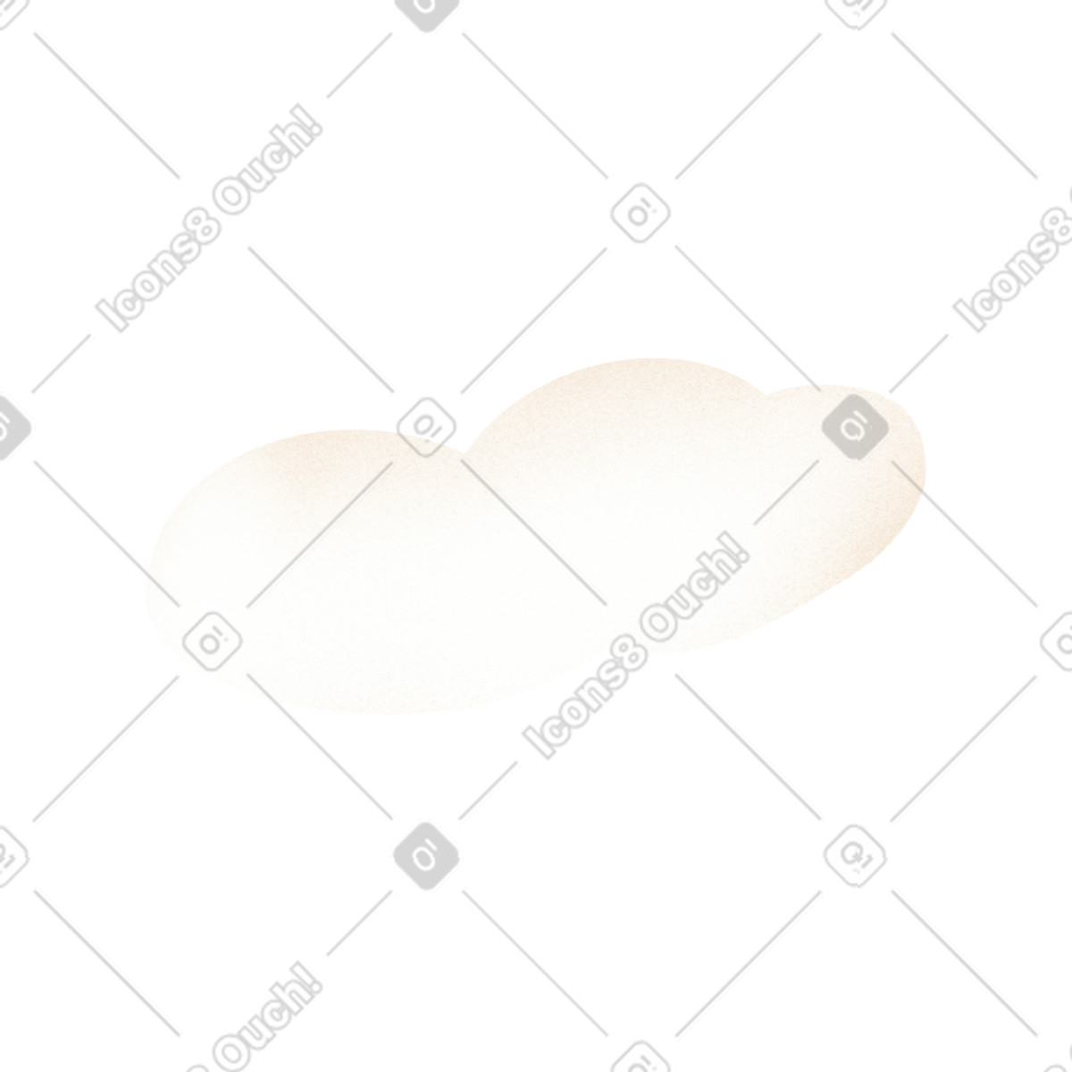 Small white cloud illustration in Gleam style download in PNG, SVG