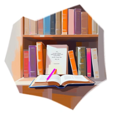 A wooden bookshelf filled with a variety of historical books and documents, showcasing their diverse spines and covers. The books are arranged neatly, with some standing upright and others stacked horizontally. On one of the middle shelves, there is a highlighted book about "a declaratory act," distinguished by a bright bookmark protruding from its pages. The surrounding books include leather-bound volumes, some with gilded lettering, while others are more modern in appearance. The overall scene emphasizes the wealth of knowledge contained within this collection.