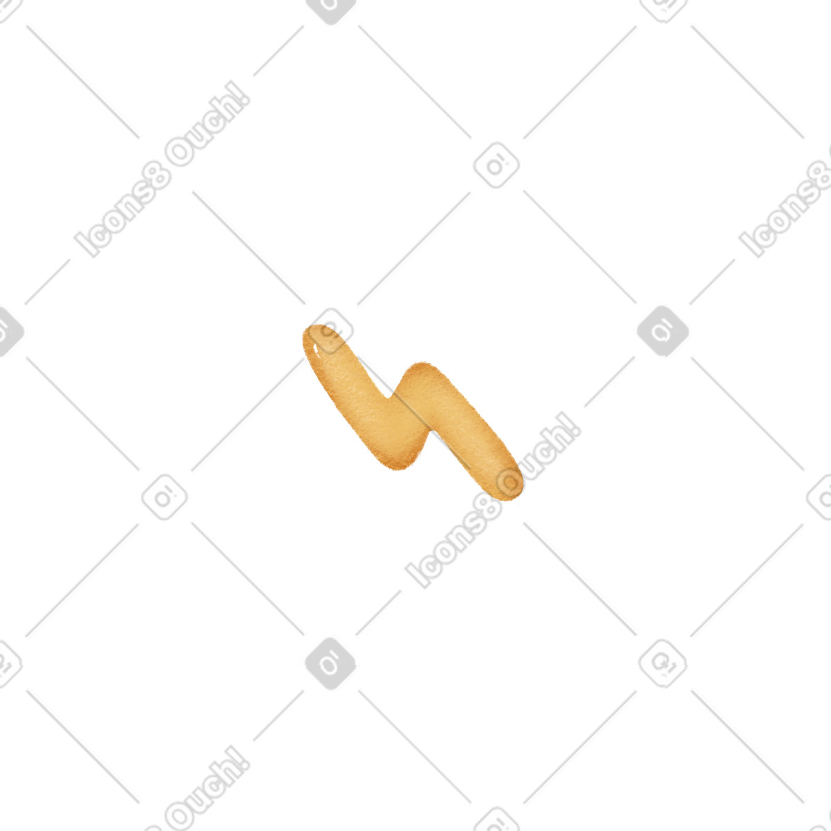 Lightning illustration in Woolly style download in PNG, SVG