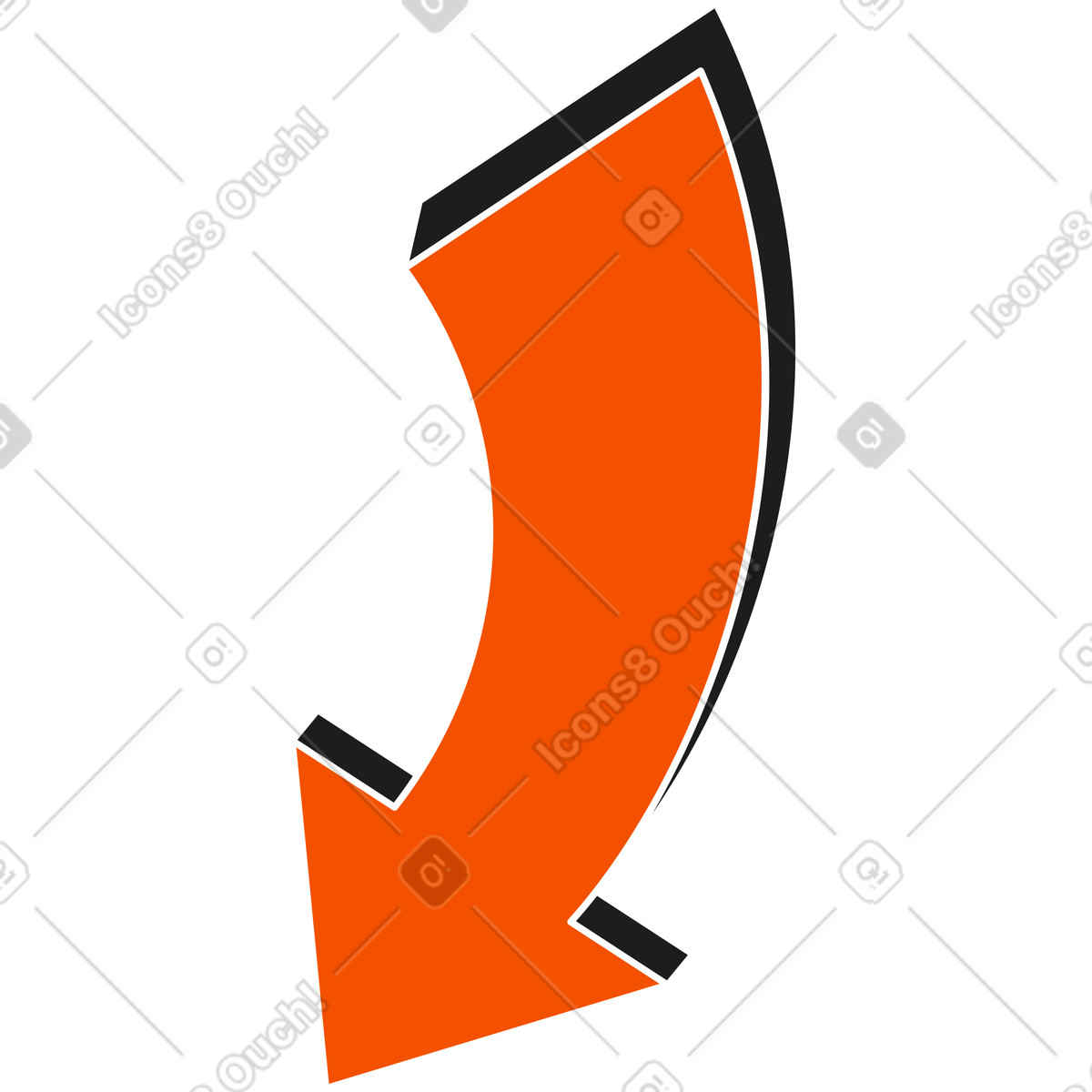 Arrow illustration in Strict style download in PNG, SVG