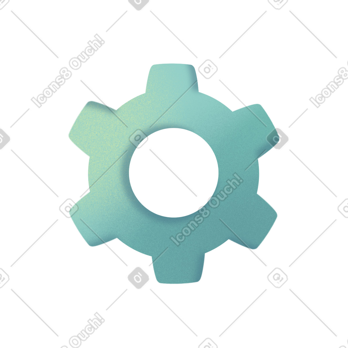 Settings cog for mechanical process control-Illustration im Joy-Stil als Download in PNG, SVG