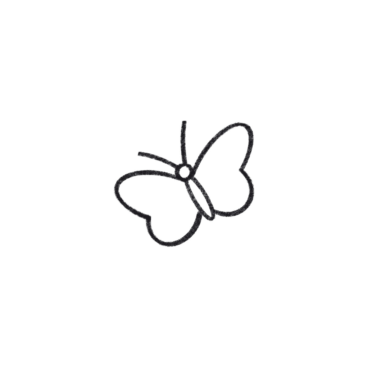 Flying butterfly illustrazione in stile Bonbon Line scarica in PNG, SVG