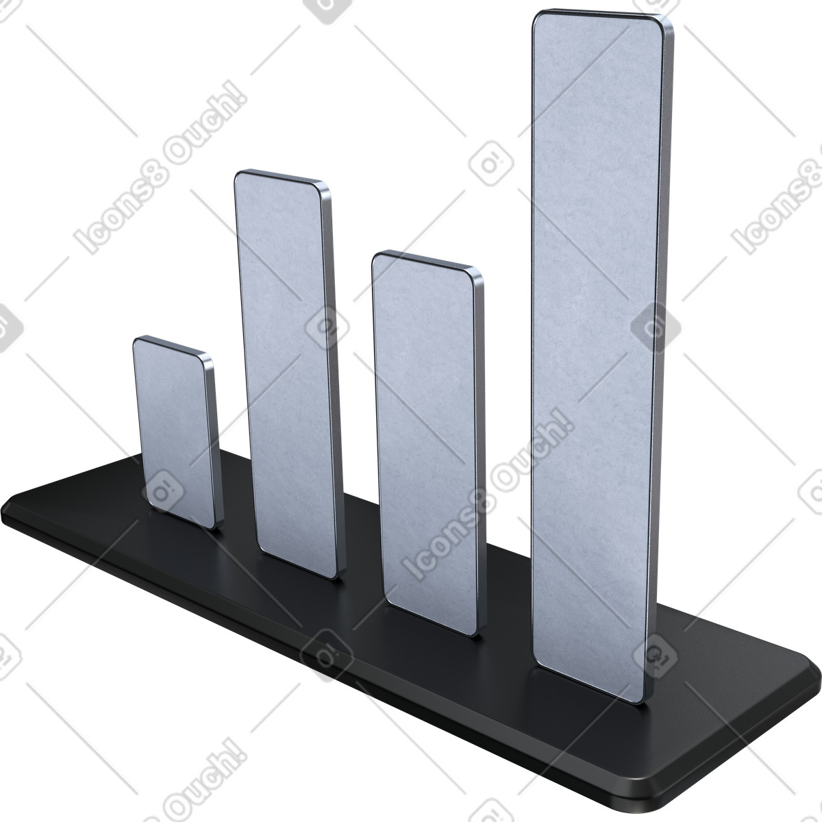 Business growth analytics, performance comparison bars, progress tracking metrics illustration in PNG, SVG