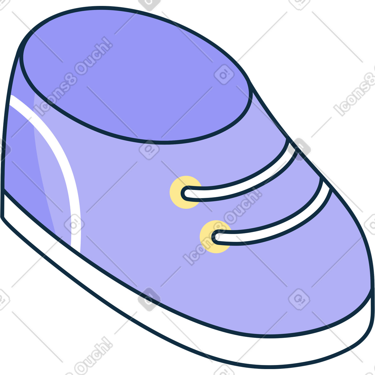 Scarpa lavanda illustrazione in stile Bubble gum scarica in PNG, SVG