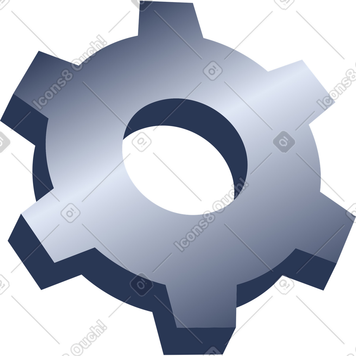 Gear illustration in PNG, SVG