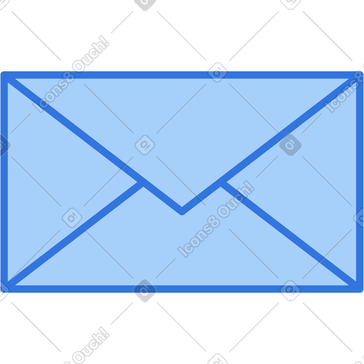 Mail illustration in Sky style download in PNG, SVG