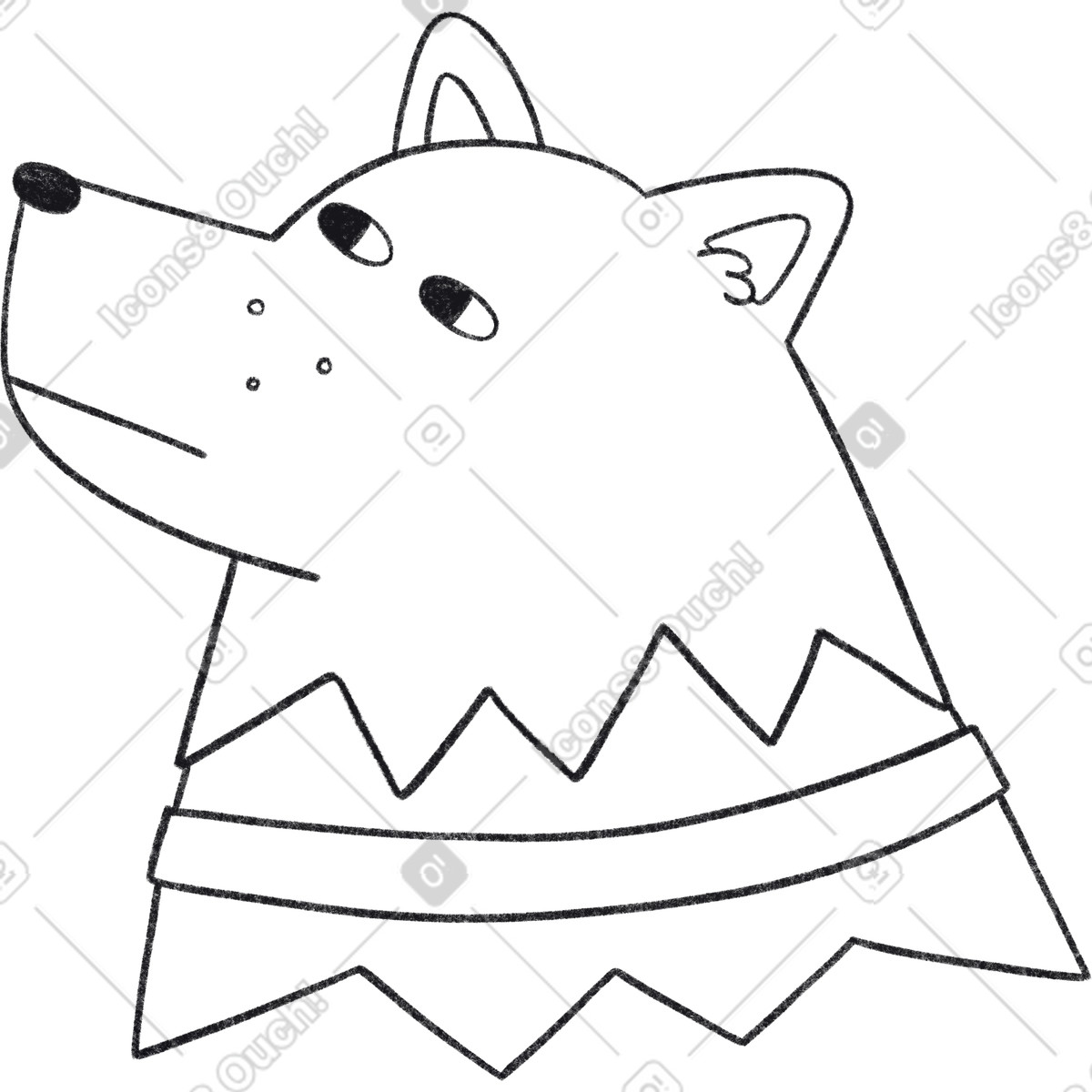 Ilustración Perro en estilo Bonbon Line a descargar en PNG y SVG