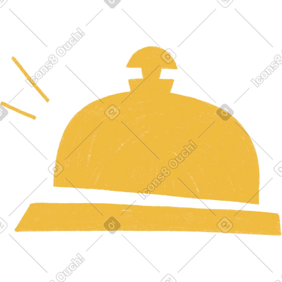 Ilustración Yellow reception call bell en estilo Tutti a descargar en PNG y SVG