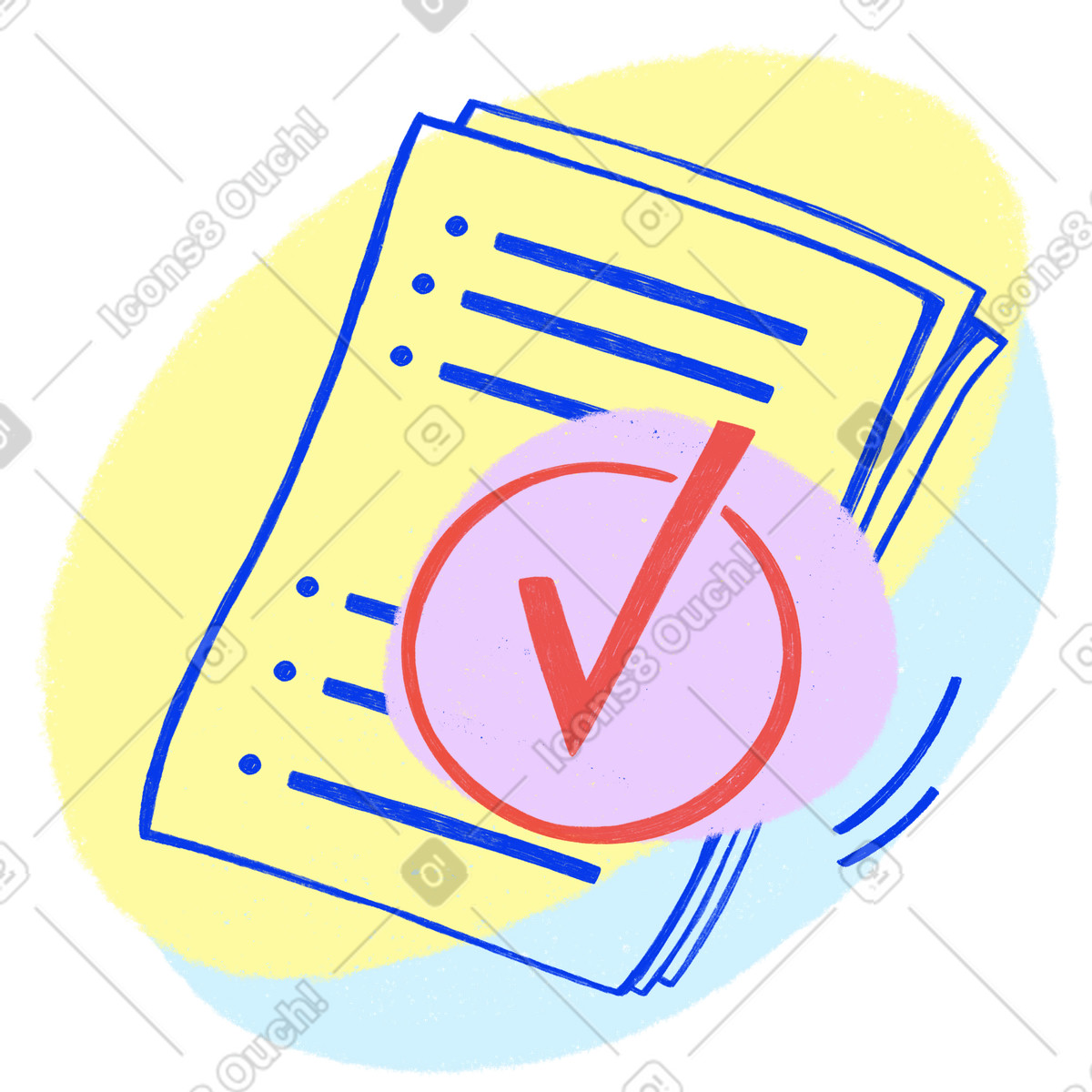 Biro 스타일의 Set tasks have been completed 일러스트레이션 PNG, SVG 다운로드