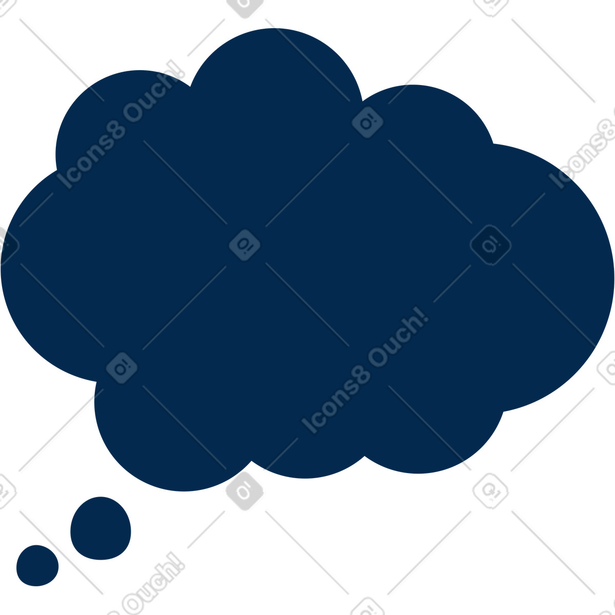Ilustración Burbuja de pensamiento l en estilo Flame a descargar en PNG y SVG