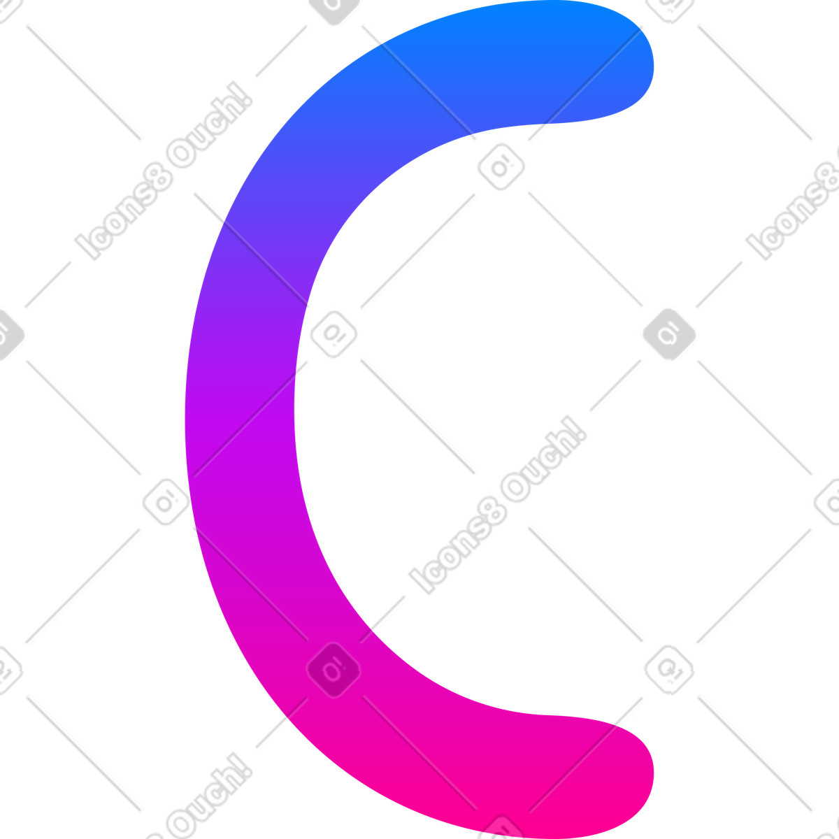 Ilustración Letra c en estilo Vibrant a descargar en PNG y SVG