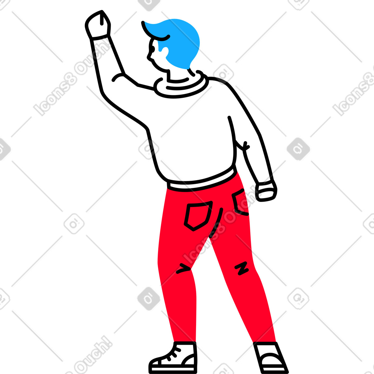 下载 Transistor 风格的 男子 插画，支持 PNG、SVG 格式