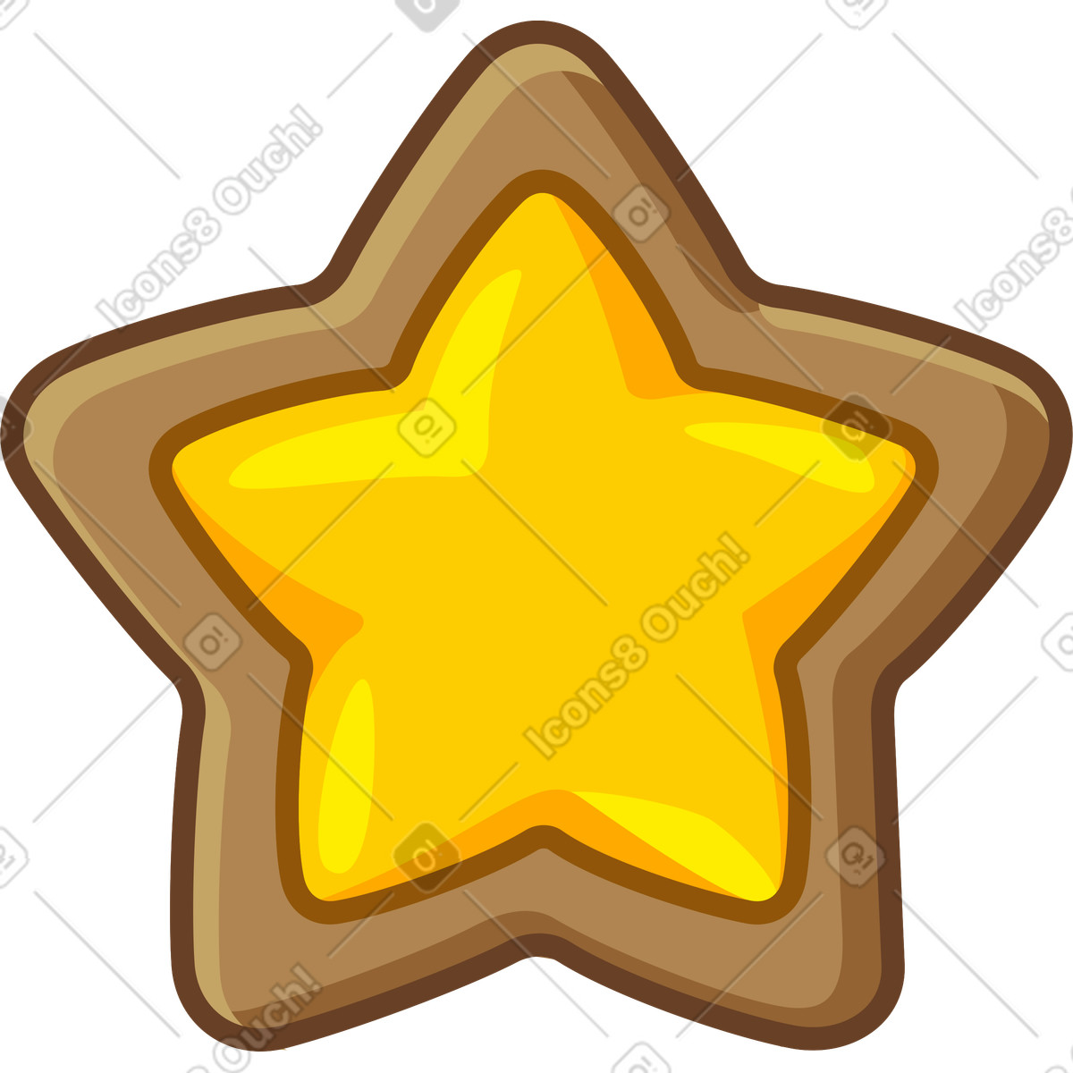 Illustration Biscuit en forme d'étoile dans le style Festicon à télécharger aux formats PNG, SVG