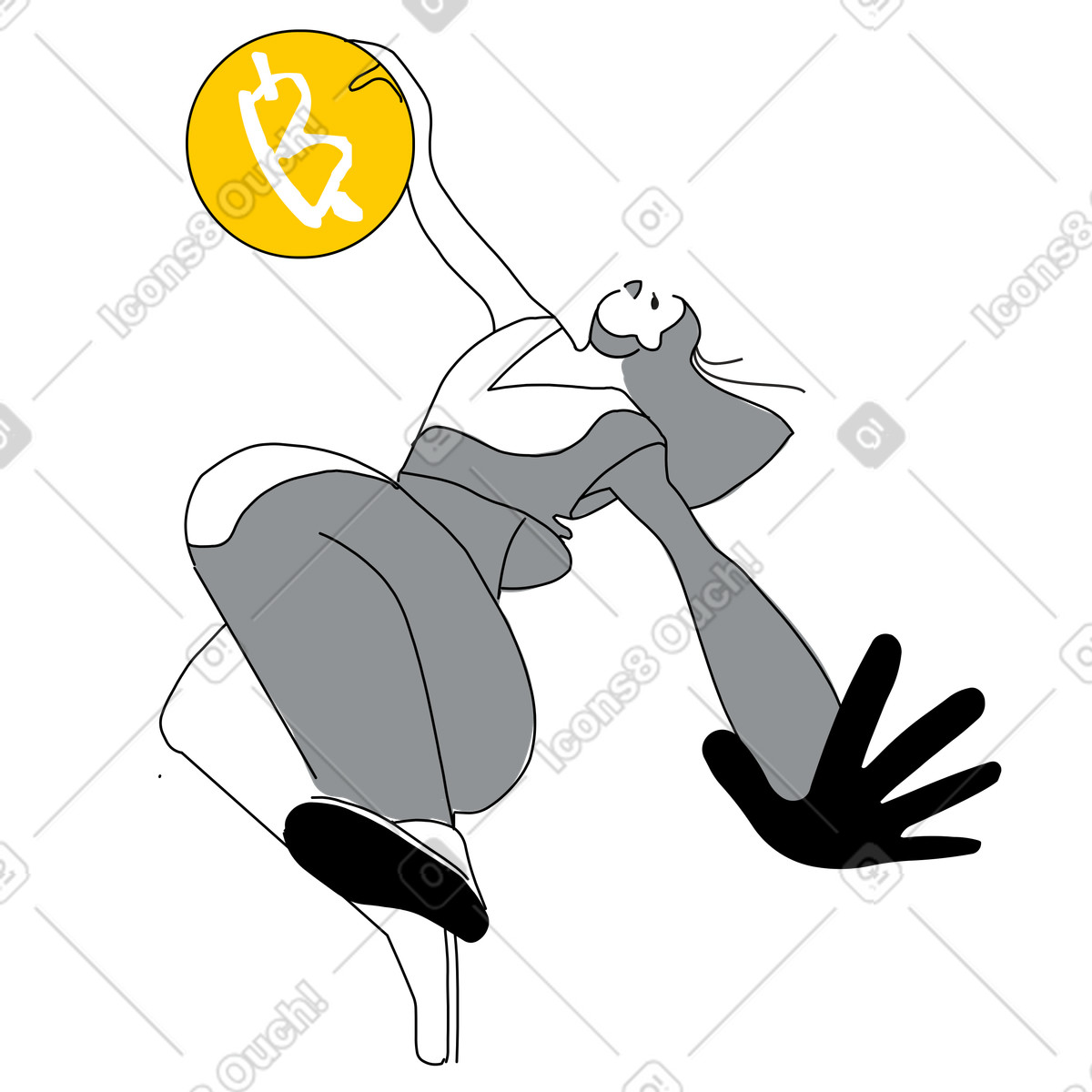 Crypto illustration in Experimental style download in PNG, SVG