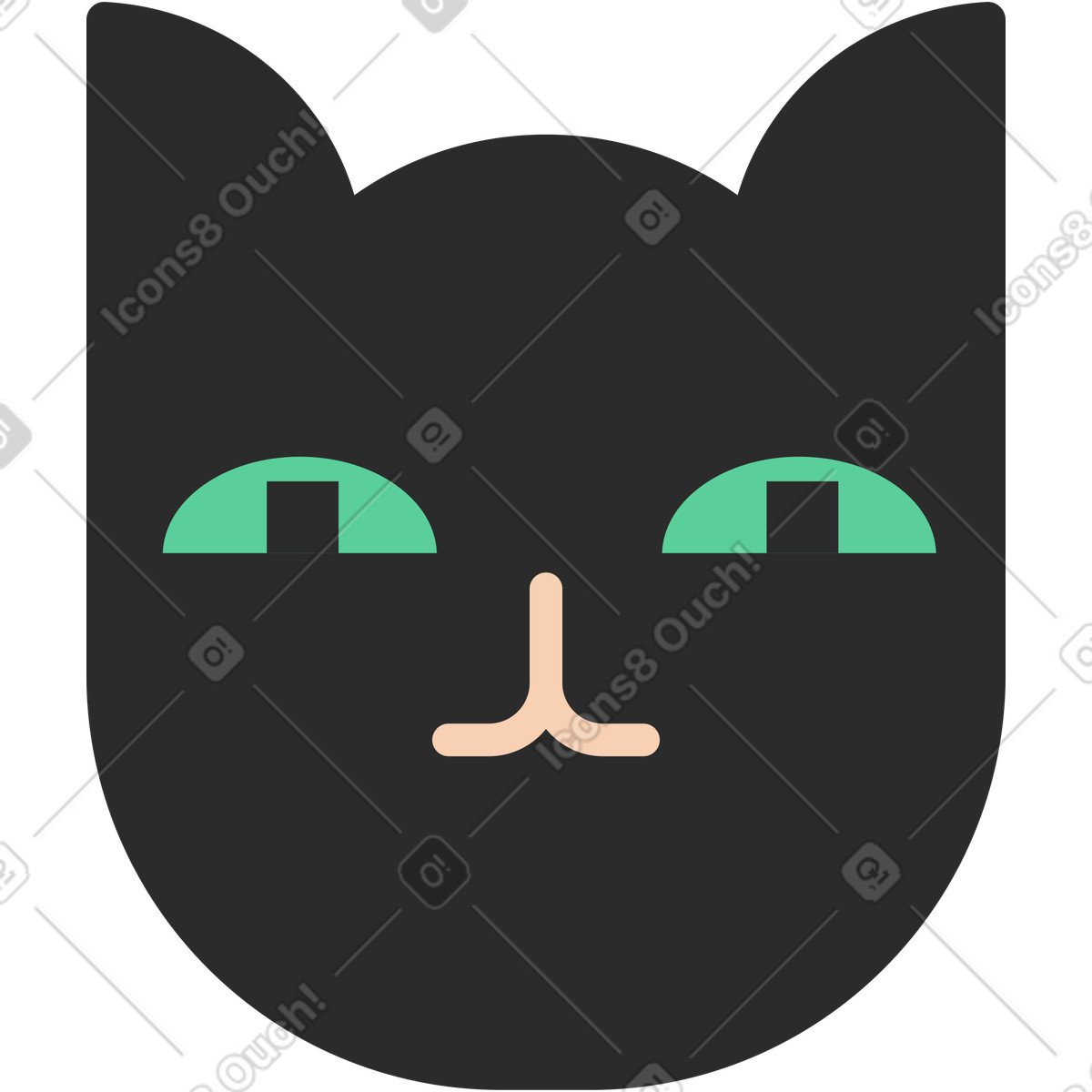 Gattino illustrazione in stile Marginalia scarica in PNG, SVG