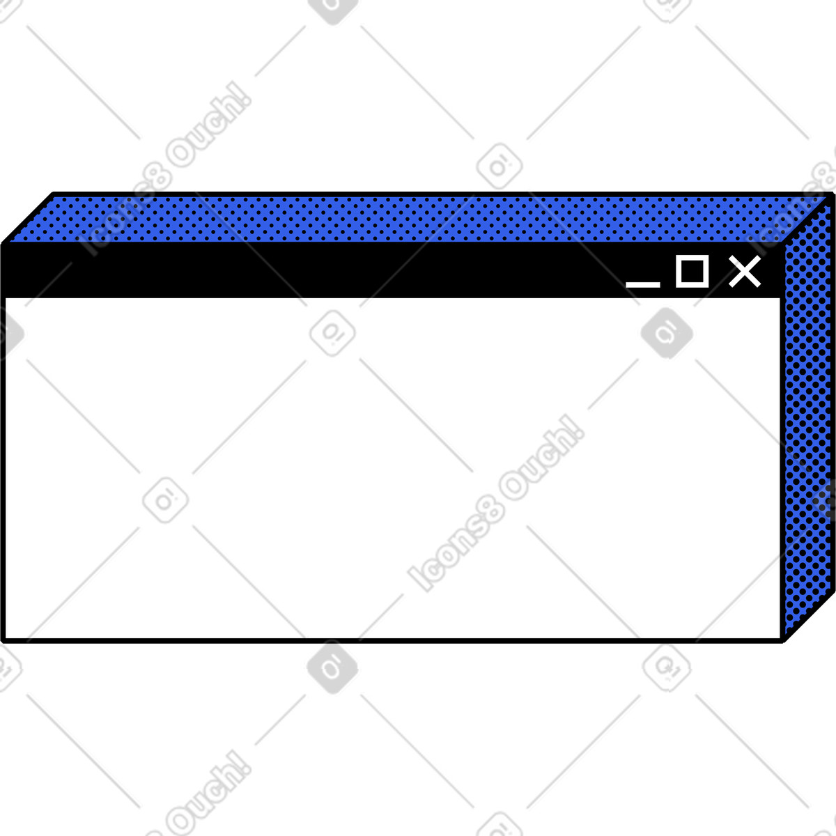 Window illustration in Memphis style download in PNG, SVG