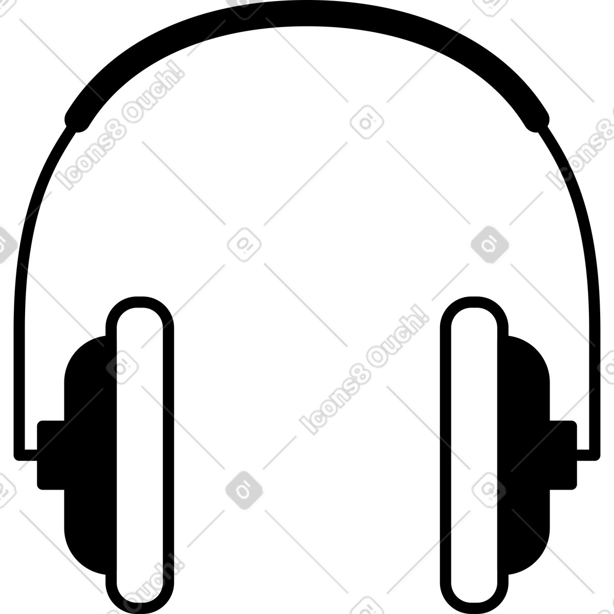 Ilustração de Fones ouvido em no estilo Transistor para baixar em PNG, SVG