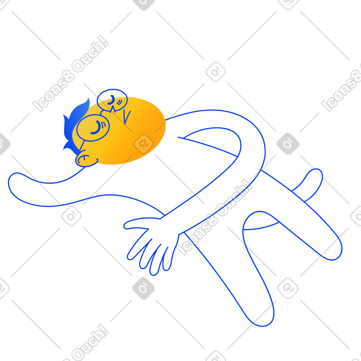 Buddy 스타일의 술 취한 일러스트레이션 PNG, SVG 다운로드