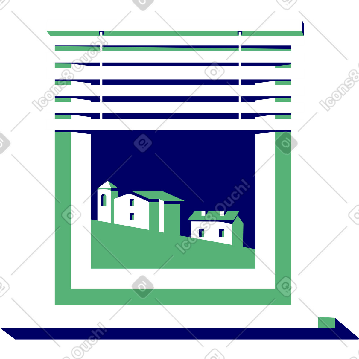 Lounge スタイルの 背景ウィンドウ緑 のイラストをPNG、SVG形式でダウンロード