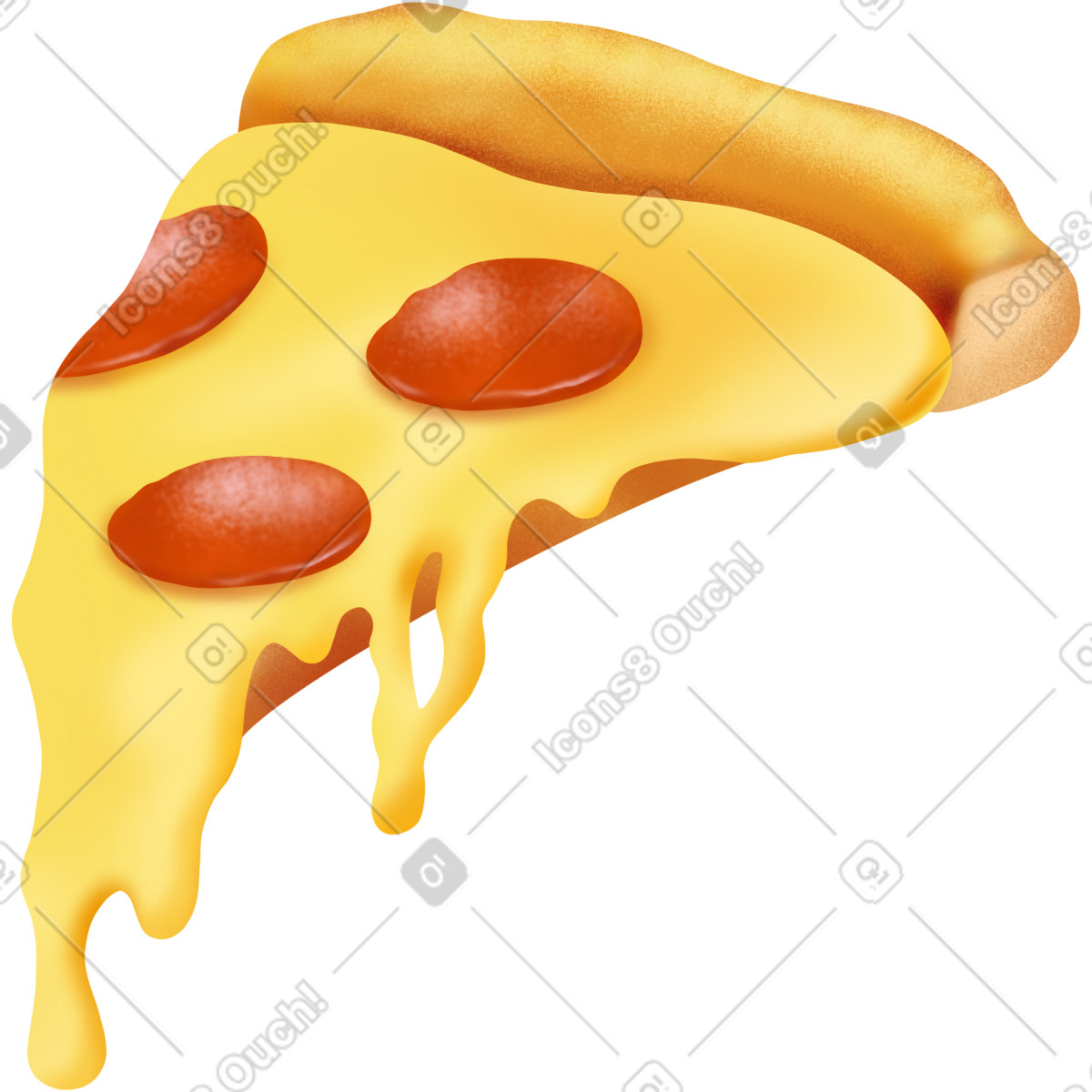 Slice of pizza illustration in Jumble style download in PNG, SVG