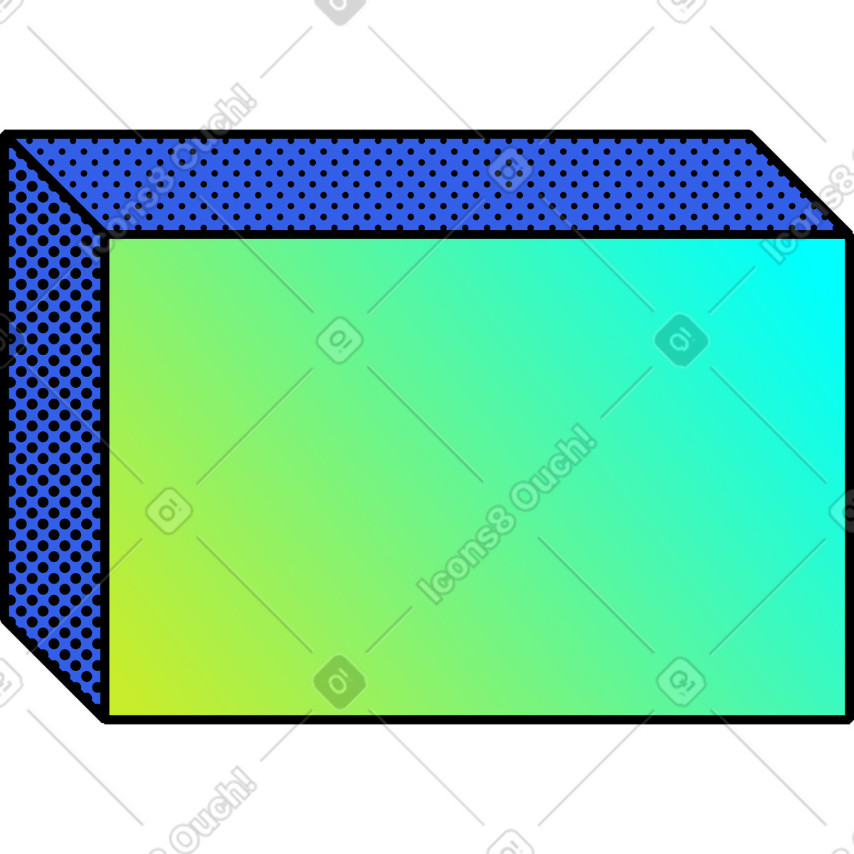Illustration Bloquer dans le style Memphis à télécharger aux formats PNG, SVG